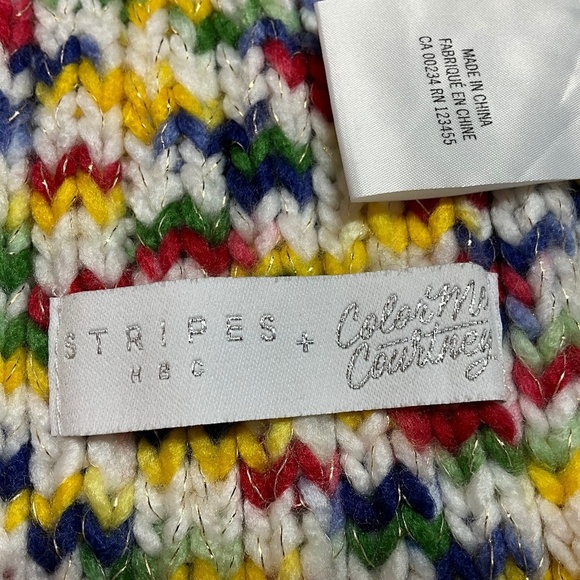 COLOUR ME COURTNEY 72” Long Acrylic Scarf Confetti Knit - Picture 6 of 9